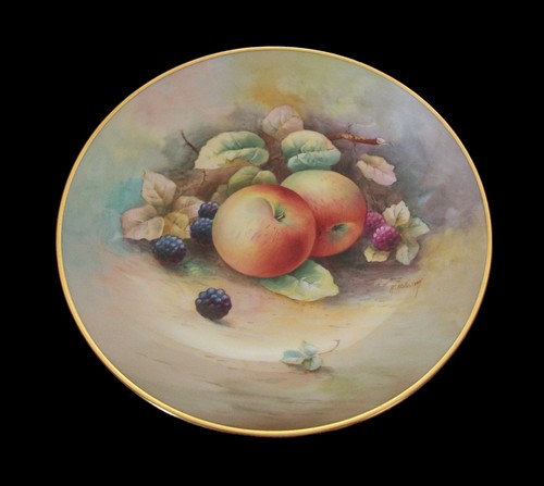 MINTON - A. D. Holland - handbemalter China Kabinettteller - UK - um 1950 - Bild 3 von 12