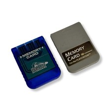 Sony PlayStation Memory Cards Lot 2 Pelican  Performance 128KB Vintage VGUC