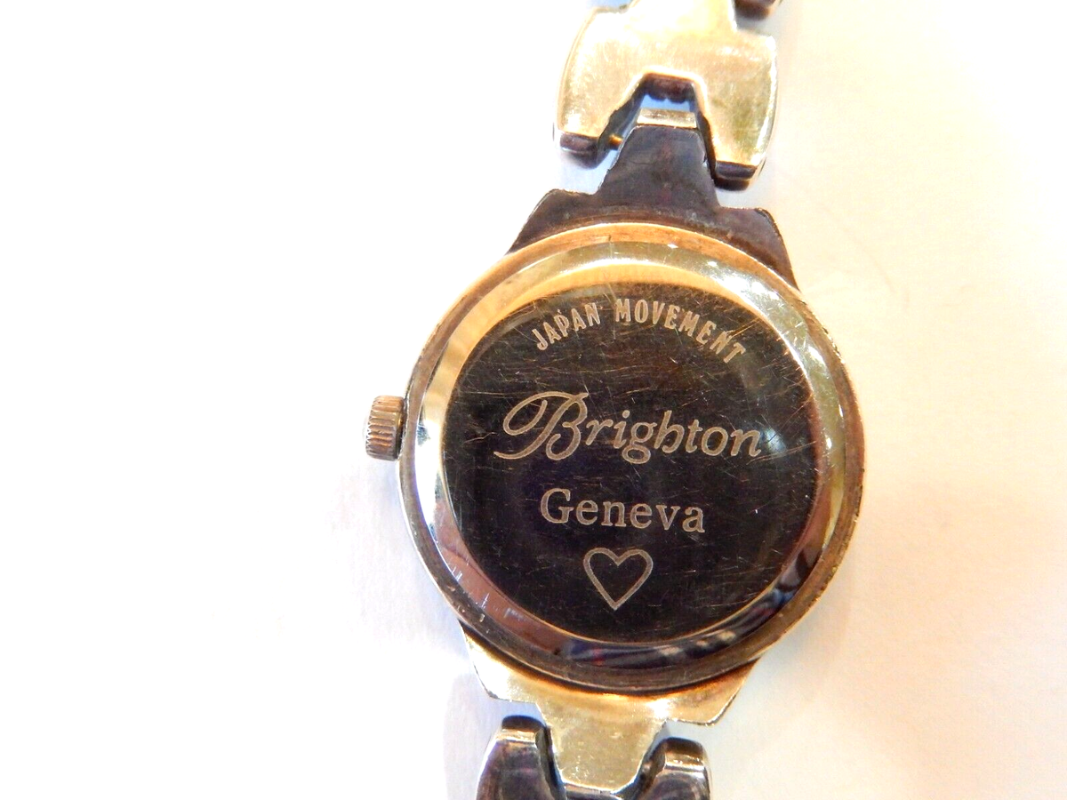 Vintage Women\'s Watch Lot Brighton Geneva Quartz Mixed Fashion Watches Need Bat Brighton Womens Watch Geneva Leather Strap Wrist Size 5.5”-7  main image 3