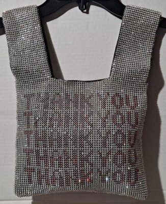 Sequin Tote Bag Mini Tote Sequin ''Thank you Tote'' Sequin Bag Mini Fashion Purse
