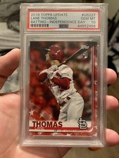 Lane Thomas 2019 Topps Update Independence Day Rookie /76 PSA 10 Pop 1