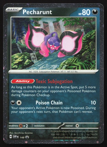 Pokemon Pecharunt SVP 129 – Carta Singola Foil Illustration Rare – Promo Shrouded Fable
