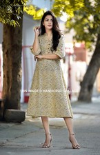 Women Boho Cotton Dress Indian Floral Long Mesh Party Dress Club Wear Dresses