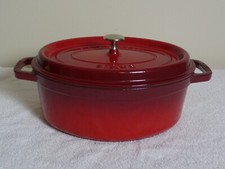 Staub Enamel Cast Iron Red Oval 4 QT Cocotte ...