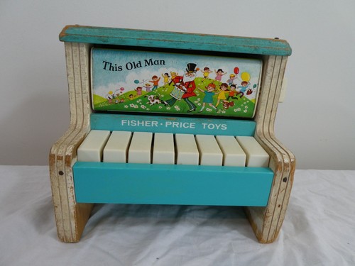 Vtg Fisher Price 1969 Change A Tune Piano Wooden Musical Toy 3 Tunes #910 Japan - Picture 5 of 13