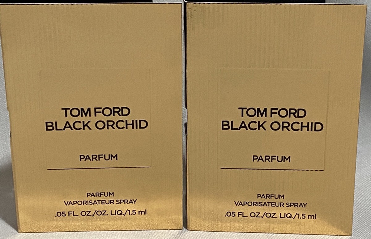 Lot Of 2 Tom Ford BLACK ORCHID PARFUM Spray Vial .05oz / 1.5 ml