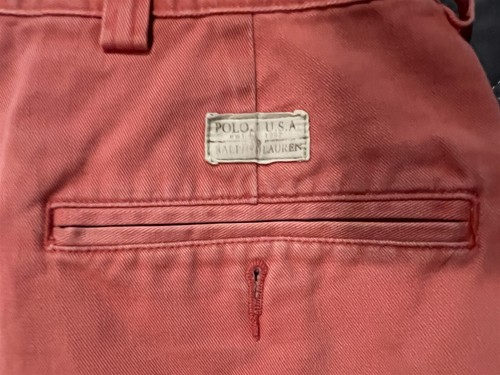 POLO RALPH LAUREN CHINO GOLF SHORTS FLAT FRONT SIZE 36 PINK 100% COTTON - Picture 7 of 10