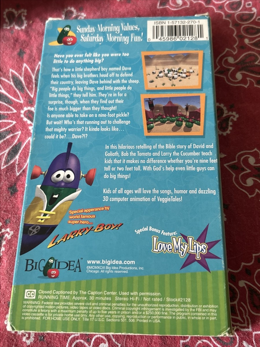 VeggieTales - Dave And The Giant Pickle (VHS, Stock #2128