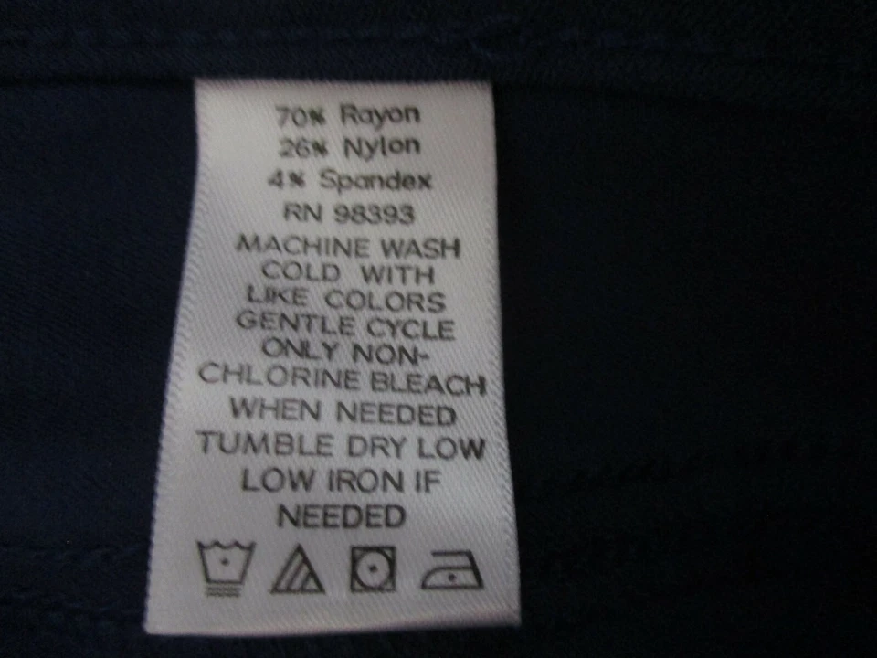 New Lisa Rinna Collection Pants Slim Navy Blue Sz 8 Stretch A264570 Womens CB18V - Image 4 of 4