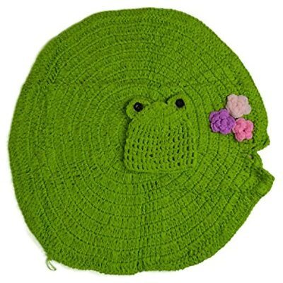 Bestwoohome Crochet Newborn Frog Handmade Knitted Cap Outfit Photo
