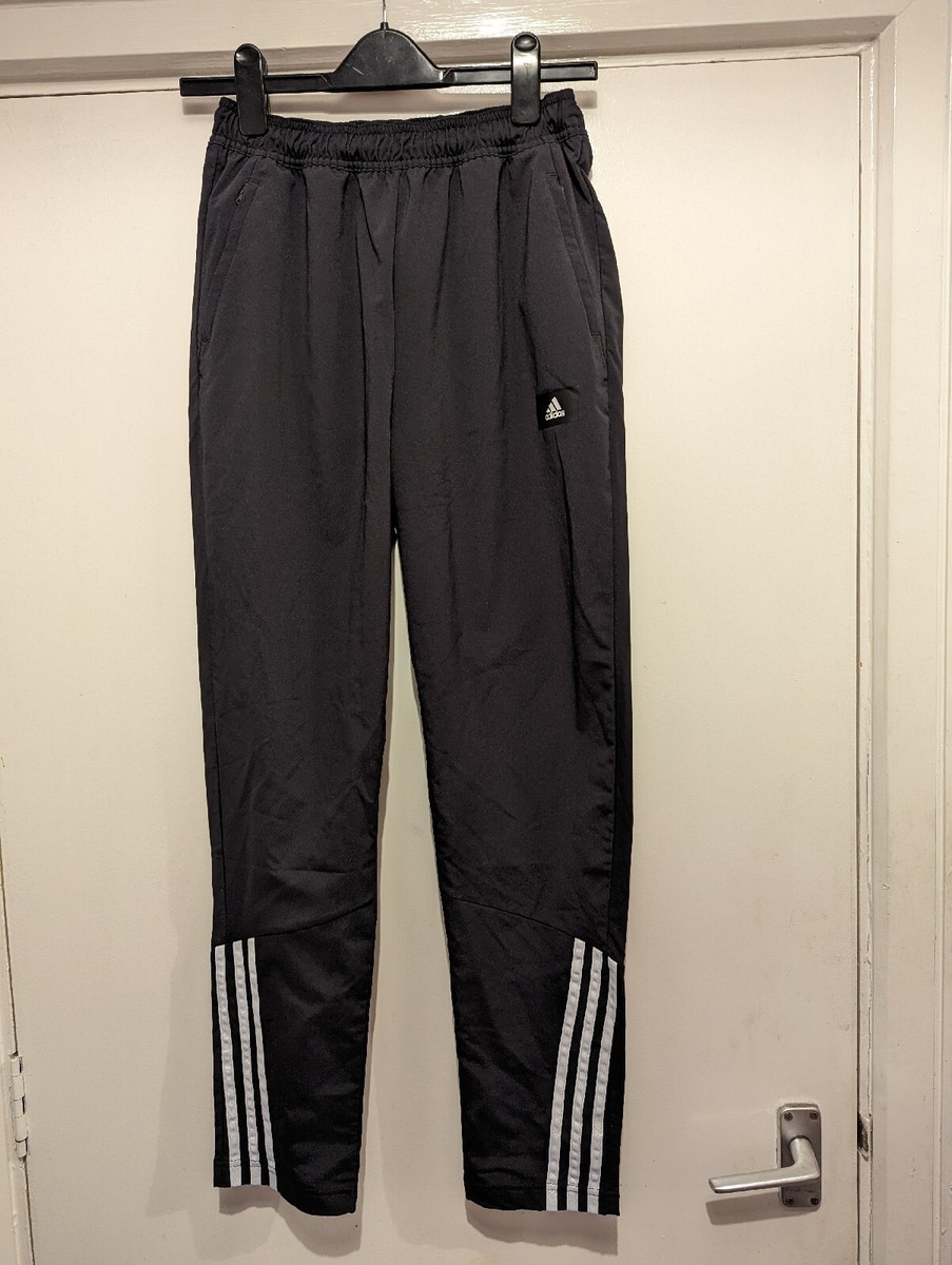 ADIDAS boys black Track pants boys 13-14 years US large UK
