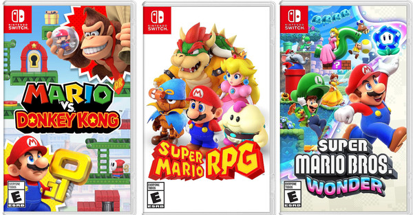 Mario Vs. Donkey Kong + Super Mario RPG + Super Mario Bros. Wonder Switch Paquete
