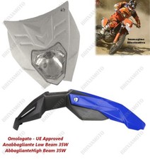 Masque De Phare Universel One Felix Homologué Blanc Et Garde-Boue Noir Bleu