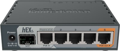 Mikrotik RB760IGS hEX S Ka­bel­rou­ter Gigabit Ethernet Schwarz Incl. VAT NEU
