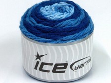 2-Skein Lot Cakes Yarn Light Acrylic 2x140g/225m Blue Shades
