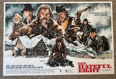 The Hateful Eight 36x24 Mondo Print By Jason Edmiston - Never Displayed