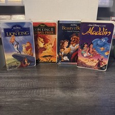 Disney VHS Classics Lot- Lion King, Lion King 2, Aladdin, Beauty and the Beast