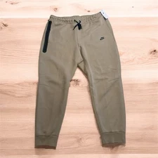 Nike Tech Fleece Joggers Pants Cuffed Khaki Beige Tan FB8002-247 Men's Size 2XL