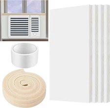 4 Pc 17" x 9" x 7/8" Inch Window Air Conditioner Insulated Foam Panel Insulation