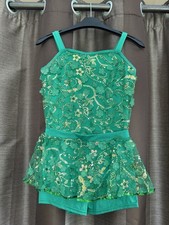 1st Position Lace Bodice And Peplum Biketard Dance Costume Small Adult