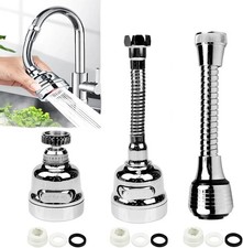 3 Pieces Kitchen Tap Head Fucet Aerator, 360 Degree Rotatable 3 Mode Adjustable