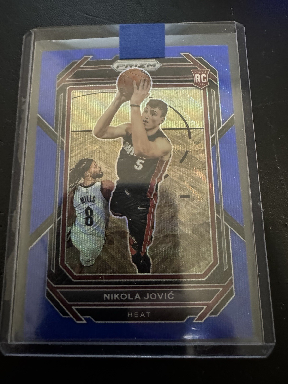 2022-23 Panini Prizm - Nikola Jovic #236 Blue Wave Prizm (RC) Miami Heat