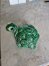 Sylvac Vintage Tortoise Money Box with Stopper 1960s Perfect Condition .