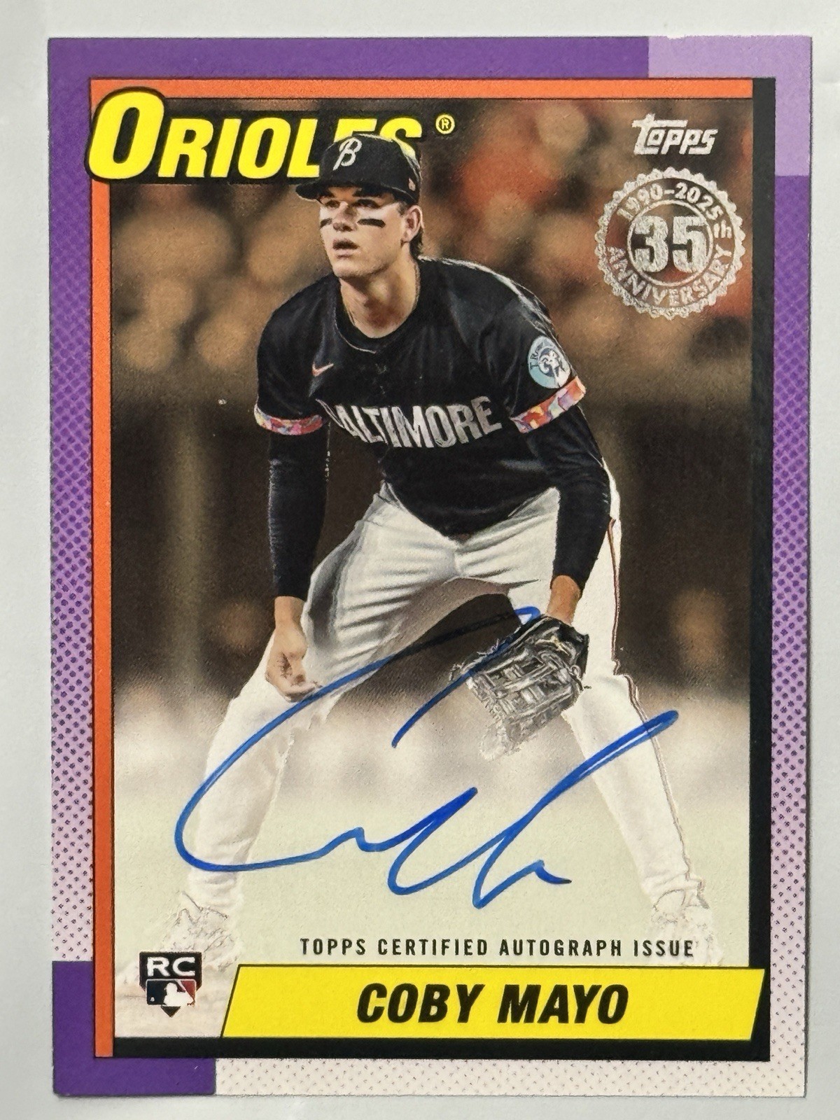 COBY MAYO 34/50 Gold Auto 2025 TOPPS SERIES 2 SSP Rare 1990 Autograph 90B2-CM