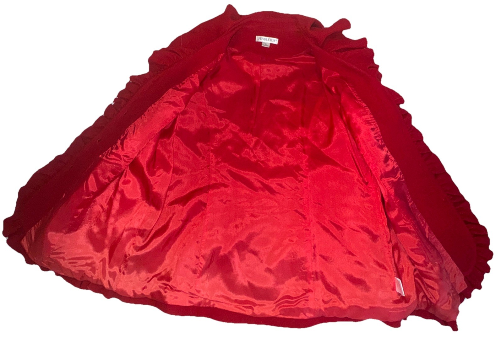 Pendleton Women's Medium Red Ruffle Wool Blazer J… - image 12