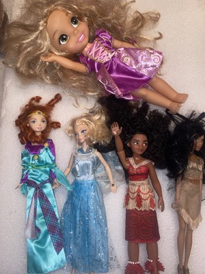 Disney Puppen Konvolut Merida Rapunzel Moana Elsa