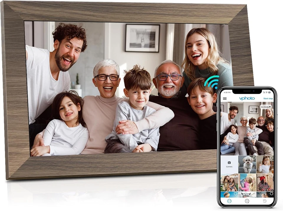 Elegant 10.1” Digital Photo Frame with Auto-Rotate & Photo Pairing Feature - Image 3 of 4