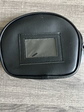Black Makeup Bag with Zipper Faux Leather Fabric Case Organizer Made in China