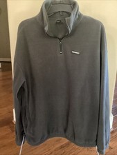 Pullover Gray 1/4 Zip Fleece Sweater Size Medium