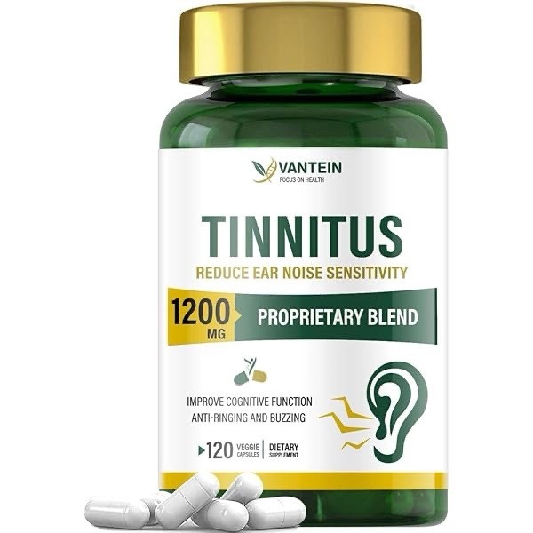 Tinnitus Relief for Ringing Ears Supplement 1200mg 120 Capsules