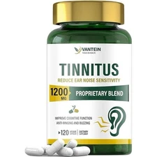 Tinnitus Relief for Ringing Ears Supplement 1200mg - 120 Capsules