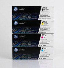 HP 305X Black High Yield 305A Color Toner Set 4-Pack for LaserJet M451 M475 MFP