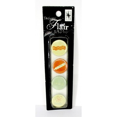 Designer Flair By Magic Scraps School 4 Pc Self Adhesive Embellishments, Crafts