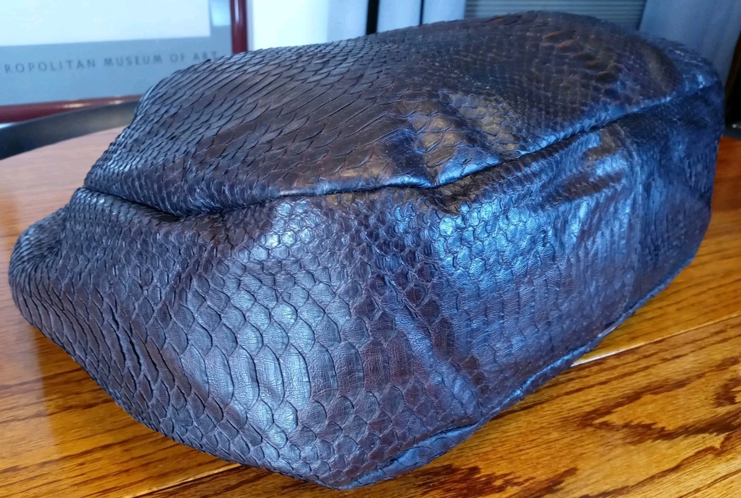 Rodrigo Otazu Brown Large Python Hobo Shoulder Ba… - image 11