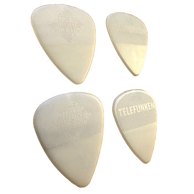 TELEFUNKEN Elektroakustik 1mm Diamond Delrin Guitar Picks Set of 4 Bass Music