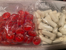 50 Red Ink Security Tags and Backing for Theft Prevention *NEW* c3