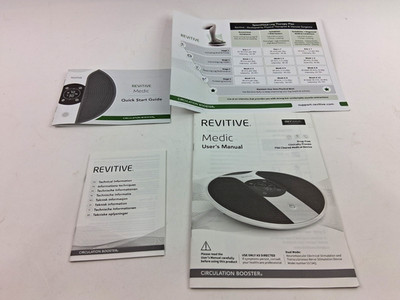User Manual Revitive Medic Circulation Booster 5573AQ Guide Therapy Plan Tech 