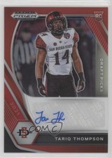 2021 Panini Prizm Draft Picks Red 77/199 Tariq Thompson #DPA-TTH Auto 1u6