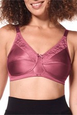 Amoena Nancy Post Surgery Mastectomy Pocketed Bra - Dark Rouge