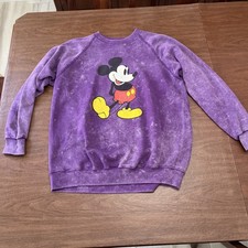 Vintage 1980 s Mickey Mouse Sweatshirt Disney Character Fashions Sz LargeAdults