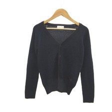 Celine Cardigan Knit Wool 130 Navy Brown V-Ne...
