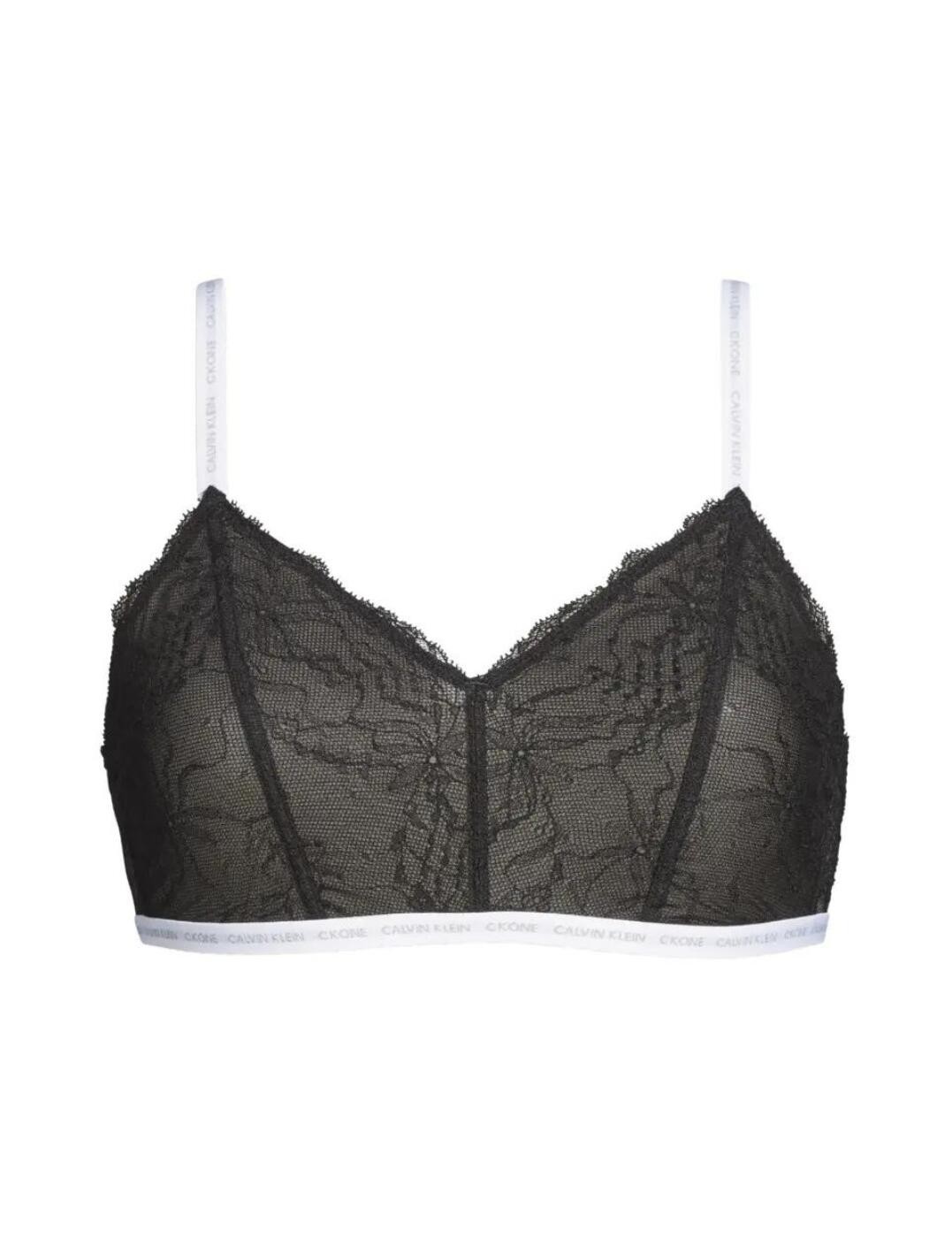 S - 10 Calvin Klein Unlined Triangle Bra 000QF5987E Pretty Lace Bras S - 10