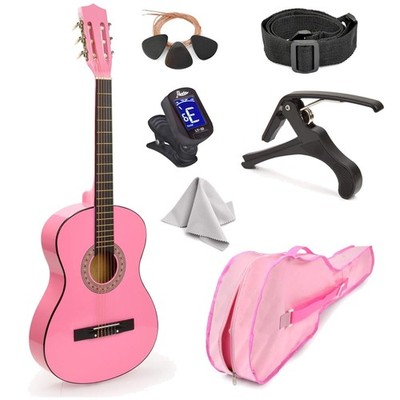 Master-Play 30'' Linden Wood Classical Guitar Kit - Pink