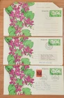 Hong Kong stamps air letters X 3 FDC small town cancel