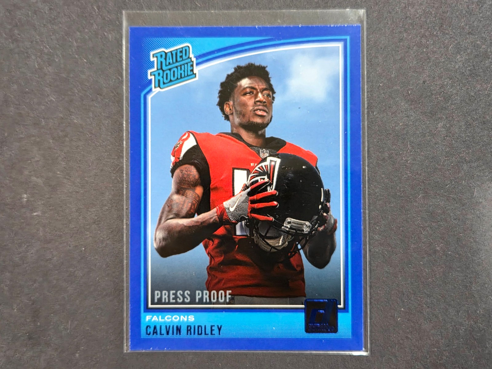 2018 Calvin Ridley Donruss Rated Rookie PRESS PROOF BLUE RC #311