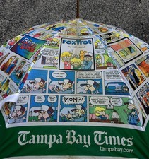 Tampa Bay Times Men's Comic Strip Umbrella Garfield Snoopy Dilbert FoxTrot